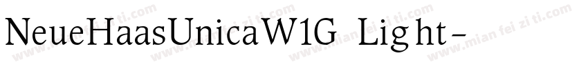 NeueHaasUnicaW1G Light字体转换
